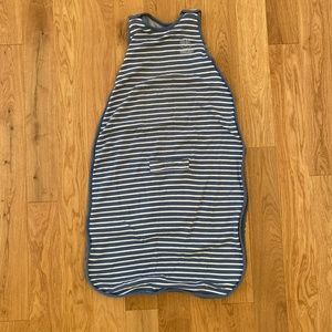 Blue and White Striped Merino Wool Woolino Sleepsack Size 12-24mo